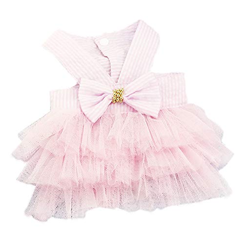 BEIEM Hochzeit Hund Kleid für Hund Kleidung Prinzessin Luxus Rock Kleine Katze Kleider FrüHling Sommer Lustige Haustier Kleidung L Rosa von BEIEM