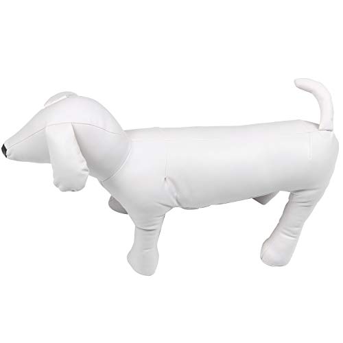 BEIEM Mannequins für Hunde aus Leder, stehend, für Haustiere, Weiß, Größe L von BEIEM