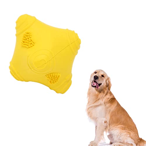 BEIJIALY Gummi-Kauspielzeug für Haustiere, Langlebiges Gummi-Hundespielzeug für Aggressive Kauer, Interaktives, Lustiges, Robustes Hundespielzeug Zum Training des Zähneknirschens,(S Yellow) von BEIJIALY