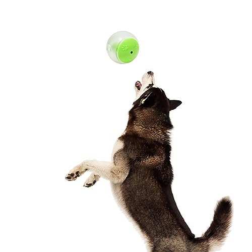 BEIJIALY Leckerli-Spender, Interaktives Hundespielzeug, Hundespielzeugball, Endloser Spaß, Langlebig, TPR-Futterspender, Interaktiver Hunde-Beißball für die Familie Im Haus(Grün) von BEIJIALY