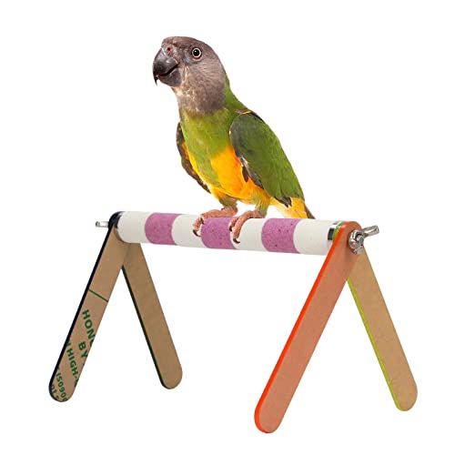 BEIJIALY Vogelständer, Tischplatte, Vogelspielständer, Sitzstange, Vogeltrainingsständer, bunte Acrylplatte, raue Oberfläche, Korund, Desktop-Papageien-Trainingsständer für Papageien, Haustiere, Vögel von BEIJIALY