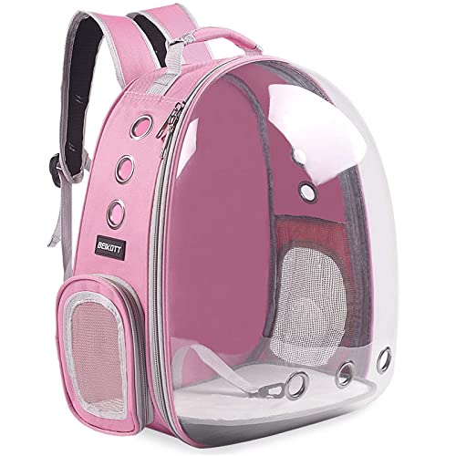 BEIKOTT Katzenrucksack Tragetasche, Hunderucksack, Haustier-Rucksack für kleine Katzen, Welpen, Hunde, Hase, von Fluggesellschaften zugelassen, belüftet, transparenter Kapselrucksack für Reisen, BEIKOTT Katzenrucksack Tragetasche, Hunderucksack, Haustier-Rucksack für kleine Katzen, Welpen, Hunde, Hase, von Fluggesellschaften zugelassen, belüftet, transparenter Kapselrucksack für Reisen, von BEIKOTT