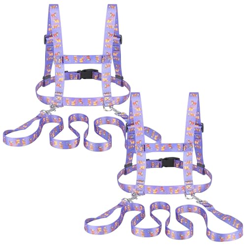 2 Stück Pferdeleine zum Spielen für Kinder Lila Pferdeleine Kinder Pferdeleine Spielzeug Pferde Longierleine Pferdegeschirr für Kinder zum Spielen Harness Kinde für Jungen und Mädchen von BEIMEIII
