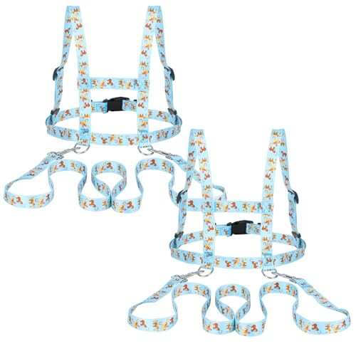 2 Stück Pferdeleine zum Spielen für Kinder Himmelblau Pferdeleine Kinder Pferdeleine Spielzeug Pferde Longierleine Pferdegeschirr für Kinder zum Spielen Harness Kinde für Jungen und Mädchen von BEIMEIII