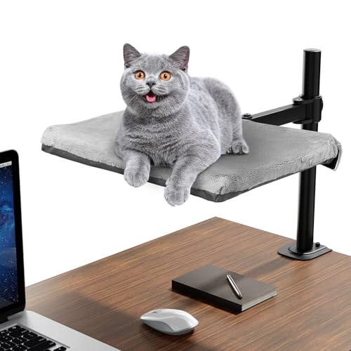 BEISLUO Katzen-Schreibtischbett – perfekte Katzen-Hängematte für Ihren Schreibtisch, Sitzstange, verstellbarer Stahlrahmen, weicher Stoff, abnehmbar, waschbar, 40,6 cm, einzigartige und moderne BEISLUO Katzen-Schreibtischbett – perfekte Katzen-Hängematte für Ihren Schreibtisch, Sitzstange, verstellbarer Stahlrahmen, weicher Stoff, abnehmbar, waschbar, 40,6 cm, einzigartige und moderne von BEISLUO