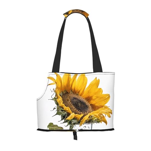 Bloom Sunflowers bedruckte faltbare Haustiertasche – tragbare Reisetasche für Welpen, Katzen, Haustier-Tragetasche, Rucksäcke Bloom Sunflowers bedruckte faltbare Haustiertasche – tragbare Reisetasche für Welpen, Katzen, Haustier-Tragetasche, Rucksäcke von BEIVGOXL