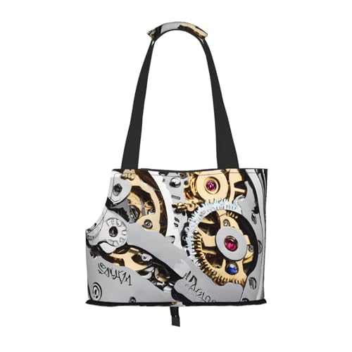 Coole Steampunk-Ausrüstung, bedruckte faltbare Haustiertasche – tragbare Reisetasche für Welpen, Katzen, Haustier-Tragetasche, Rucksäcke von BEIVGOXL