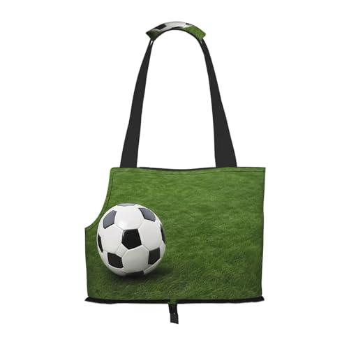 Faltbare Haustiertasche mit Fußballball auf Gras, tragbar, für Welpen, Katzen, Reisetasche, Haustier-Tragetasche, Rucksäcke Faltbare Haustiertasche mit Fußballball auf Gras, tragbar, für Welpen, Katzen, Reisetasche, Haustier-Tragetasche, Rucksäcke von BEIVGOXL