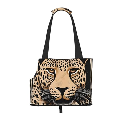 Faltbare Haustiertasche mit Leopardenmuster – tragbare Reisetasche für Welpen, Katzen, Haustier-Tragetasche, Rucksäcke Faltbare Haustiertasche mit Leopardenmuster – tragbare Reisetasche für Welpen, Katzen, Haustier-Tragetasche, Rucksäcke von BEIVGOXL