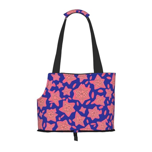 Faltbare Haustiertasche mit Sternen bedruckt, tragbar, für Welpen, Katzen, Reisetasche, Haustier-Tragetasche, Rucksäcke von BEIVGOXL
