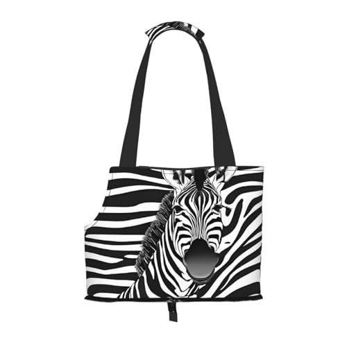 Faltbare Haustiertasche mit Zebramuster – tragbare Reisetasche für Welpen, Katzen, Haustier-Tragetasche, Rucksäcke Faltbare Haustiertasche mit Zebramuster – tragbare Reisetasche für Welpen, Katzen, Haustier-Tragetasche, Rucksäcke von BEIVGOXL