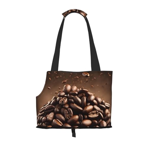 Kaffeebohnen bedruckte faltbare Haustiertasche – tragbare Reisetasche für Welpen, Katzen, Haustier-Tragetasche, Rucksäcke Kaffeebohnen bedruckte faltbare Haustiertasche – tragbare Reisetasche für Welpen, Katzen, Haustier-Tragetasche, Rucksäcke von BEIVGOXL