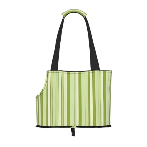 Klassische grüne gestreifte bedruckte faltbare Haustiertasche – tragbare Reisetasche für Welpen, Katzen, Haustier-Tragetasche, Rucksäcke Klassische grüne gestreifte bedruckte faltbare Haustiertasche – tragbare Reisetasche für Welpen, Katzen, Haustier-Tragetasche, Rucksäcke von BEIVGOXL
