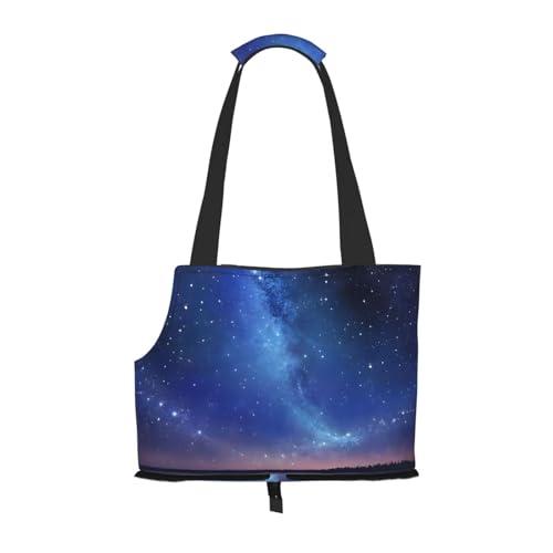 Northern Lights bedruckte faltbare Haustiertasche – tragbare Reisetasche für Welpen, Katzen, Haustier-Tragetasche, Rucksäcke von BEIVGOXL