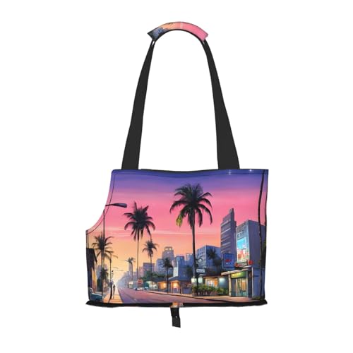 The Old Hollywood bedruckte faltbare Haustiertasche – tragbare Reisetasche für Welpen, Katzen, Haustier-Tragetasche, Rucksäcke von BEIVGOXL