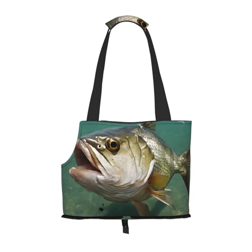 Unterwasserwels-bedruckte faltbare Haustiertasche – tragbare Reisetasche für Welpen, Katzen, Haustier-Tragetasche, Rucksäcke Unterwasserwels-bedruckte faltbare Haustiertasche – tragbare Reisetasche für Welpen, Katzen, Haustier-Tragetasche, Rucksäcke von BEIVGOXL