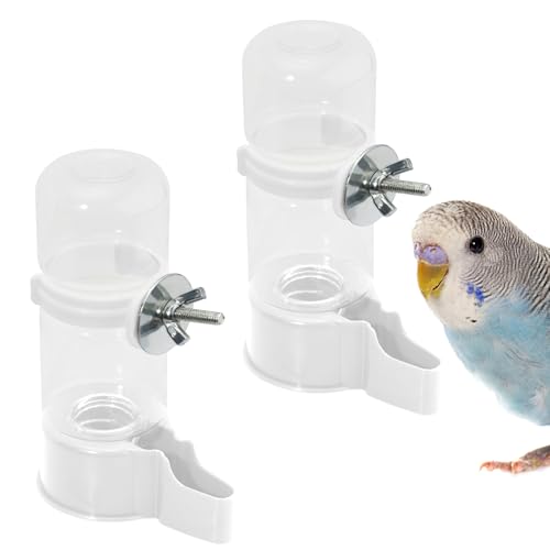 BELEFU Automatischer Vogel-Wasserspender mit Schraubschnalle, 133 ml, zum Aufhängen, Vogel-Wasserspender für Käfig, kein Durcheinander, Vogelkäfigspender, Dinker für Papageien, Sittiche, Tauben BELEFU Automatischer Vogel-Wasserspender mit Schraubschnalle, 133 ml, zum Aufhängen, Vogel-Wasserspender für Käfig, kein Durcheinander, Vogelkäfigspender, Dinker für Papageien, Sittiche, Tauben von BELEFU