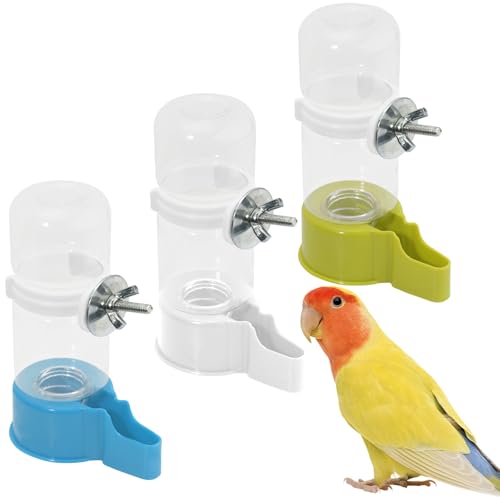 BELEFU Automatischer Vogelwasserspender, 133 ml, Kunststoff, hängende Vogelbewässerung, kein Durcheinander, Sittich-Wasserspender für Käfigfütterung, Papageien, Nymphensittiche, Wellensittiche, BELEFU Automatischer Vogelwasserspender, 133 ml, Kunststoff, hängende Vogelbewässerung, kein Durcheinander, Sittich-Wasserspender für Käfigfütterung, Papageien, Nymphensittiche, Wellensittiche, von BELEFU