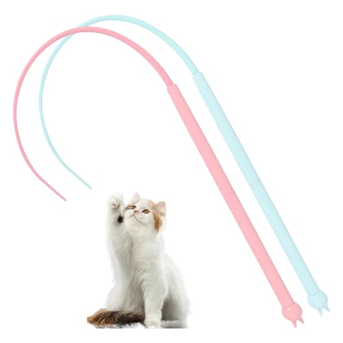 BELIHOME 2 PCS Katzenangel Lang, 77 cm Katzenstab Interaktives Katzenangel Katzenspielzeug Silikon Katzen Teaser Stange Mausschwanzförmiges, Katzenstab Spielzeug Swinging Tail Cat Toy BELIHOME 2 PCS Katzenangel Lang, 77 cm Katzenstab Interaktives Katzenangel Katzenspielzeug Silikon Katzen Teaser Stange Mausschwanzförmiges, Katzenstab Spielzeug Swinging Tail Cat Toy von BELIHOME