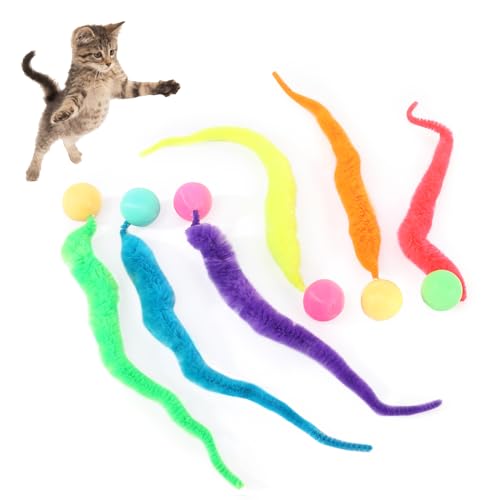 BELIHOME 6 Stück Wackelball für Katzen, Wurmkatzenspielzeug Interaktives Spielzeug für Katzen Hüpfball, Lustiges Katzenspielzeug Katzenball Langer Schwanz Ball für Katzen Jeden Alters BELIHOME 6 Stück Wackelball für Katzen, Wurmkatzenspielzeug Interaktives Spielzeug für Katzen Hüpfball, Lustiges Katzenspielzeug Katzenball Langer Schwanz Ball für Katzen Jeden Alters von BELIHOME