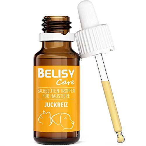 BELISY Juckreiz Bachblüten Tropfen für Hunde & Katzen - gegen Juckreiz - Notfall Tropfen für Haustiere - Fellpflege & Hautpflege - Original Mischung nach Dr. Bach - 20 ml von BELISY