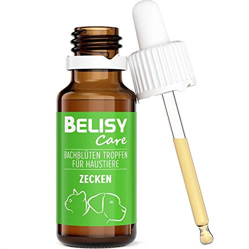 BELISY Zecken Bachblüten Tropfen für Hunde & Katzen - Spezial Bachblütenmischung nach Dr. Bach - 20 ml von BELISY