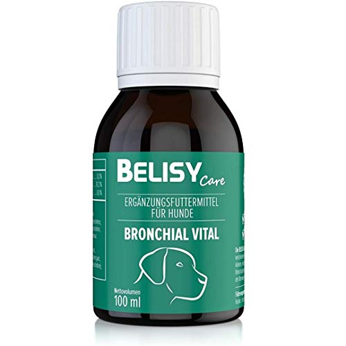 BELISY > Bronchial Vital < 100 ml Hustensaft für Hunde - Kräuter Auszug mit Spitzwegerich, Echinacea, Thymian & 10 weiteren Atemwegskräutern - Hergestellt & Laborgeprüft in Deutschland von BELISY