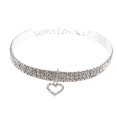BELLIFFY Hundehalsband Mit Kette Und Strass-Steinen Haustierhalsband Für Hunde Und Welpen Langlebig BELLIFFY Hundehalsband Mit Kette Und Strass-Steinen Haustierhalsband Für Hunde Und Welpen Langlebig von BELLIFFY