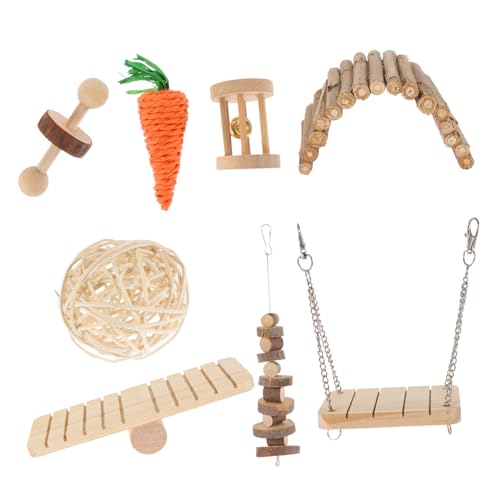BELLIFFY Holz Kletterspielzeug Für Hamster Wippe Und Schaukel Geeignet Für Kleine Haustiere Und Käfige BELLIFFY Holz Kletterspielzeug Für Hamster Wippe Und Schaukel Geeignet Für Kleine Haustiere Und Käfige von BELLIFFY