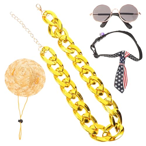 BELLIFFY 1satz Katzen Kostüm Zubehör Mit Sonnenbrille Strohhut Und Halskette Stilvolles Outfit Für Haustiere Für Fotoshootings Und Partys Bequem Und Leicht Zu Tragen BELLIFFY 1satz Katzen Kostüm Zubehör Mit Sonnenbrille Strohhut Und Halskette Stilvolles Outfit Für Haustiere Für Fotoshootings Und Partys Bequem Und Leicht Zu Tragen von BELLIFFY