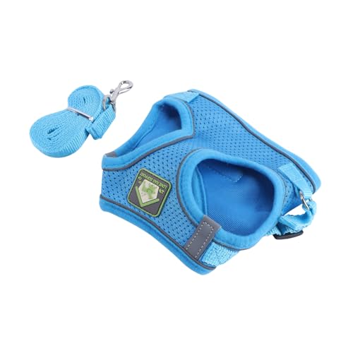 BELLIFFY Haustierweste Geschirr Hundegeschirr Set Reflektierendes Westengeschirr Mesh Hundegeschirr Hundeweste Blau S Leicht BELLIFFY Haustierweste Geschirr Hundegeschirr Set Reflektierendes Westengeschirr Mesh Hundegeschirr Hundeweste Blau S Leicht von BELLIFFY