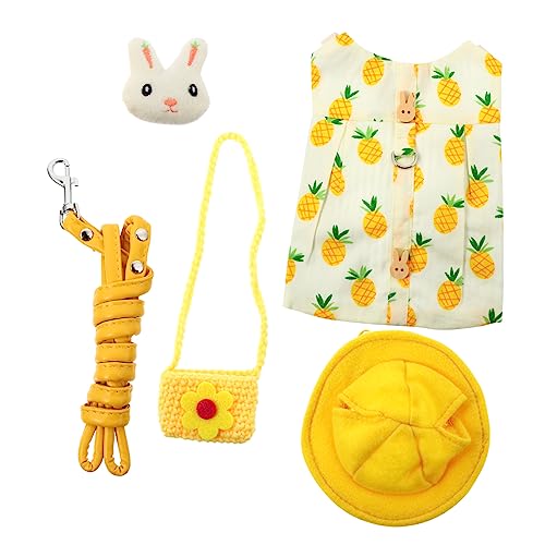 BELLIFFY Kaninchengeschirr-Set Aus Baumwolle Mit Tasche Mütze Und Kleidung Passend Für Kleine Haustiere BELLIFFY Kaninchengeschirr-Set Aus Baumwolle Mit Tasche Mütze Und Kleidung Passend Für Kleine Haustiere von BELLIFFY