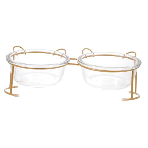 BELLIFFY 1satz Erhöhter Katzen Und Hundenapf Aus Glas Mit Ständer Futternapf Für Haustiere Wassernapf Für Katzen Und Hunde Stilvolles Design Einfach Zu Reinigen Für Trockenfutter Und von BELLIFFY