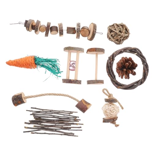 BELLIFFY 1satz Hamster Kauspielzeug Teiliges Aus Natürlichem Holz Für Gesunde Zähne Für Hamster Meerschweinchen Und Chinchillas Sicheres Spielzeug Für Käfig von BELLIFFY