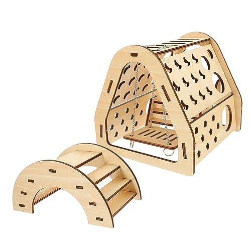 BELLIFFY 1satz DIY Hamster Holzversteck Mit Brücke Und Rutsche Teiliges Spielzeug Für Kleine Nager Aus Langlebigem Holz Für Hamster Und Meerschweinchen Sicher Und Dekorativ BELLIFFY 1satz DIY Hamster Holzversteck Mit Brücke Und Rutsche Teiliges Spielzeug Für Kleine Nager Aus Langlebigem Holz Für Hamster Und Meerschweinchen Sicher Und Dekorativ von BELLIFFY
