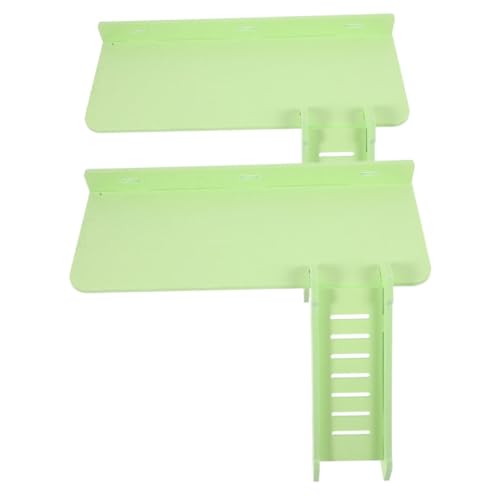 BELLIFFY Grünes Gitter Hamster Käfig Plattform Leiter Übung Spielzeug für Haustiere 2 Stück Set für Hamster BELLIFFY Grünes Gitter Hamster Käfig Plattform Leiter Übung Spielzeug für Haustiere 2 Stück Set für Hamster von BELLIFFY