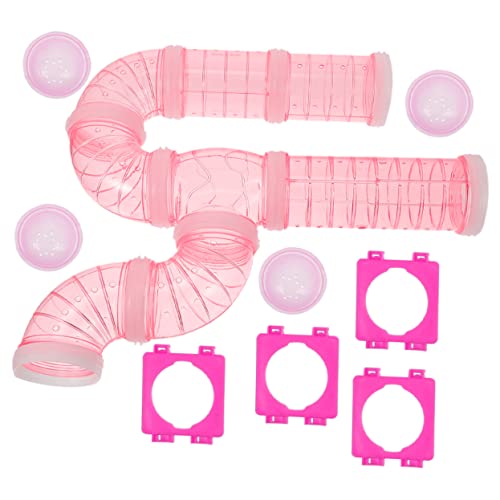 BELLIFFY 1 Set Hamsterbahn DIY Käfigtunnel Hamstertunnel Kunststoff Hamster Kleintiere Rohrspielzeug Hamsterkäfigtunnel Hamsterkäfig Externes Hamsterspielzeug Hamster Klarer Rohrverbinder von BELLIFFY