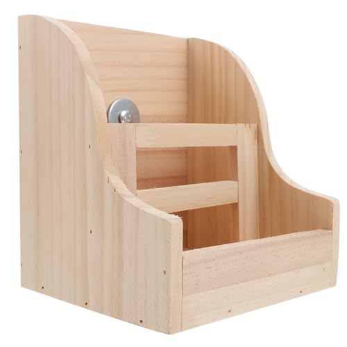 BELLIFFY Heu-Futterständer aus Holz für Kaninchen -in-Eins-Behälter für Kleintiere Heunetz für die Versorgung von Chinchillas BELLIFFY Heu-Futterständer aus Holz für Kaninchen -in-Eins-Behälter für Kleintiere Heunetz für die Versorgung von Chinchillas von BELLIFFY