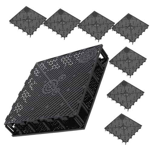 BELLIFFY Aquarium-Gitterfilterplatte 10er-Pack für den Boden von Aquarien spleißbare PVC-Filterplatte schwarz von BELLIFFY
