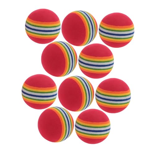 BELLIFFY 10 Stück Teiliges Eva Rainbow Ball für Hunde und Katzen Bissfestes Farbenfrohes für Indoor Training und Interaktives Langlebig Haustieren von BELLIFFY
