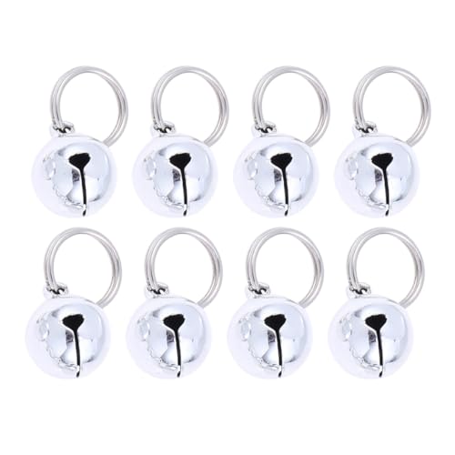 BELLIFFY 10 Stück Teiliges Metall pet bells Silberne Glocken für Katzen Hundehalsband Laute Ortungsglocken Langlebiges Zubehör für Kleine Hunde Dekorative Anhänger mit Sicherem Design von BELLIFFY