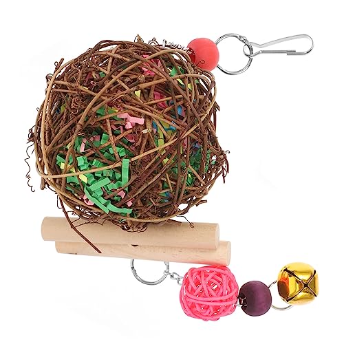 BELLIFFY Papageien Spielzeug Vogel Kauspielzeug Käfig Dekoration Buntes Haustierspielzeug Vogelbedarf Beißspielzeug von BELLIFFY