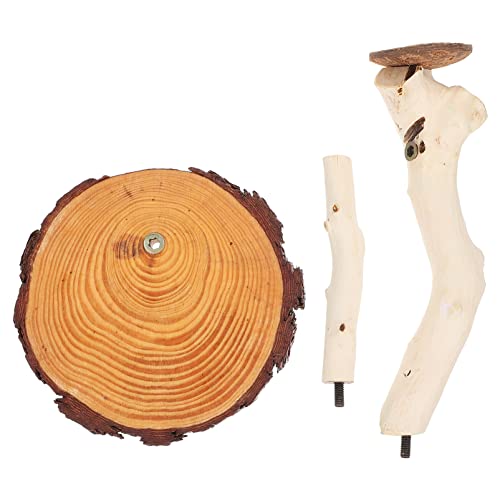BELLIFFY Käfigzubehör Vogel-spielständer Vogelkäfig-spielständer Schreibtisch-holzregal Vogelstange Zum Knirschen Und Klettern von BELLIFFY
