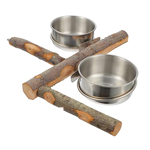 BELLIFFY 1stk Futternapf Vogelkäfig Nymphensittich Vogelfütterer Vogelspielzeug Für Papageien Papageienständer Barsch Kükenbarsch Vogel Papageien Vogelspielplatz Brown Hölzern BELLIFFY 1stk Futternapf Vogelkäfig Nymphensittich Vogelfütterer Vogelspielzeug Für Papageien Papageienständer Barsch Kükenbarsch Vogel Papageien Vogelspielplatz Brown Hölzern von BELLIFFY