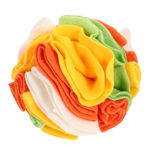 BELLIFFY Aus Polarfleece gefertigtes Hunde-Actionspielzeug Schnüffelspielzeug für Hunde Trainingsspielzeug für Haustiere Welpenfutterball klassisches Hundespielzeug Orange Grün Gelb Weiß BELLIFFY Aus Polarfleece gefertigtes Hunde-Actionspielzeug Schnüffelspielzeug für Hunde Trainingsspielzeug für Haustiere Welpenfutterball klassisches Hundespielzeug Orange Grün Gelb Weiß von BELLIFFY