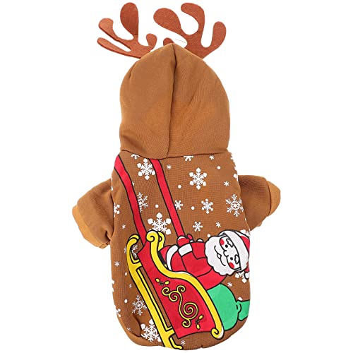 BELLIFFY 1stk Hundeweihnachtskleidung Feiertags-hundepullover Winterkleidung Hundepullover Klein Weihnachtsfeier Liefert Weihnachtsoutfit Für Hunde Brown Stoff BELLIFFY 1stk Hundeweihnachtskleidung Feiertags-hundepullover Winterkleidung Hundepullover Klein Weihnachtsfeier Liefert Weihnachtsoutfit Für Hunde Brown Stoff von BELLIFFY