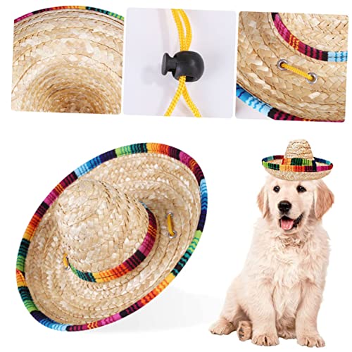 BELLIFFY Sonnenhut für Haustiere Schnur Geflochtener Strohhut für Hunde Leicht Zu Tragen Verstellbar BELLIFFY Sonnenhut für Haustiere Schnur Geflochtener Strohhut für Hunde Leicht Zu Tragen Verstellbar von BELLIFFY