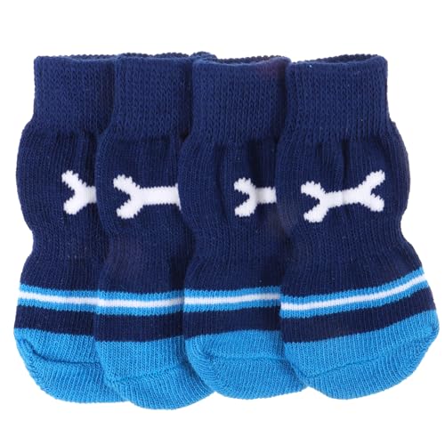 BELLIFFY 2 Paar Hundesocken Für Welpen Verschleißfeste Haustiersocken Bezaubernde Haustierschuhe Aus Baumwolle Einfaches An- Und Ausziehen Waschbar Reisefreundlich Knochendesign Größe L BELLIFFY 2 Paar Hundesocken Für Welpen Verschleißfeste Haustiersocken Bezaubernde Haustierschuhe Aus Baumwolle Einfaches An- Und Ausziehen Waschbar Reisefreundlich Knochendesign Größe L von BELLIFFY