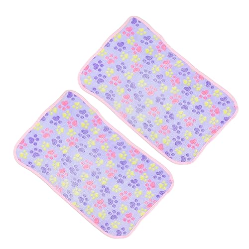 BELLIFFY 2 Pcs Pet Warme Kissen Große Haustier Decke Für Hund Katze Tragbare Rest Schlaf Matte Fleece von BELLIFFY