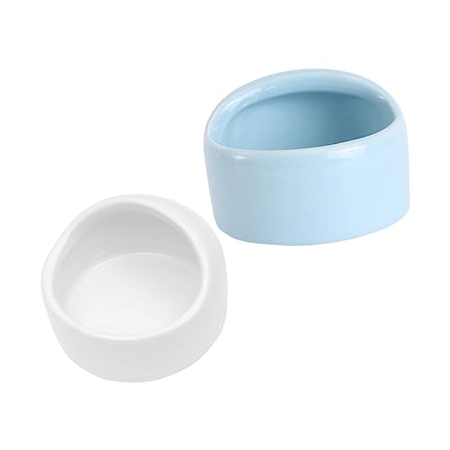 BELLIFFY 2stücke Keramische Hamster Futternäpfe Mit Anti-umkippen Design Refilling Futterspender Für Kleintiere Für Gesunde Fütterung Von Hamstern Und Meerschweinchen von BELLIFFY